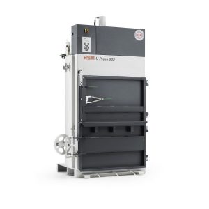 Recyclage de balles de carton HSM V-Press 605 eco (400V) avec éjecteur de balle 5,7T, 57 kN, poids de balle 70 kg
