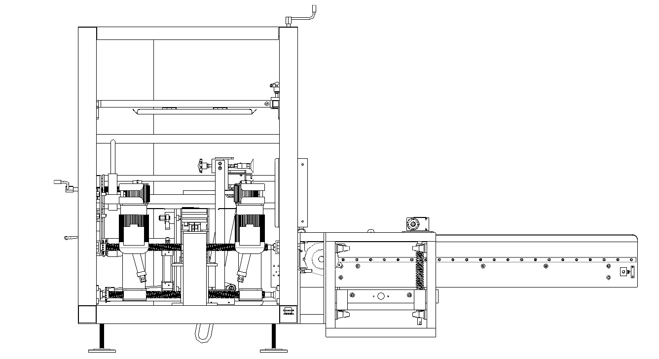 AUTOBOX formeuse de caisses - Plan d’implantation avec table de travail horizontale
